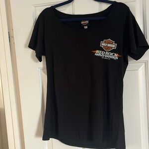 Harley Davidson Red Rocks I Got Rocked Women’s Tee 2XL
